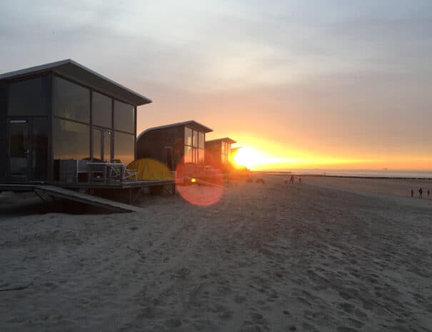 Strandhuisjes buitenkant